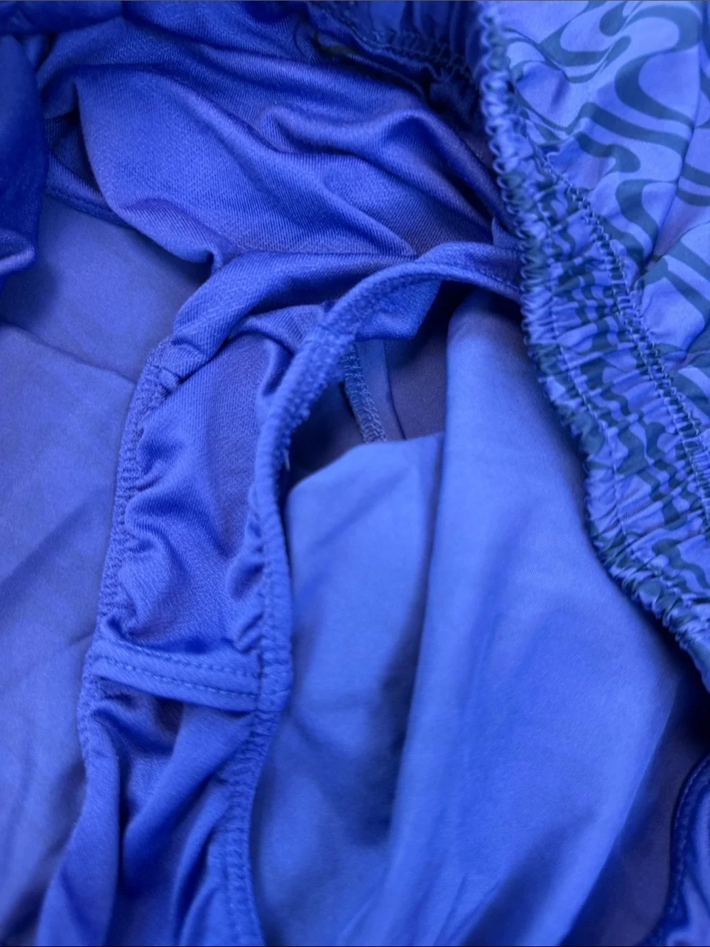 Nike Purple Wave Print Shorts with Green Trim